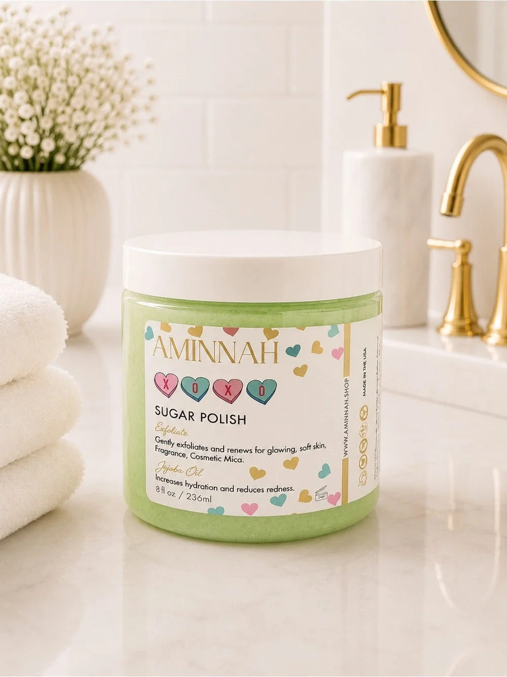 Aminnah XOXO Sugar Polish Exfoliating Body Scrub